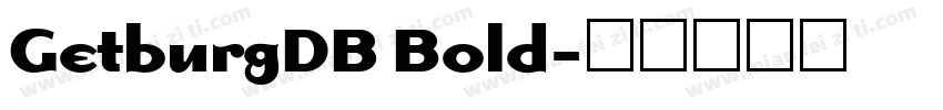 GetburgDB Bold字体转换